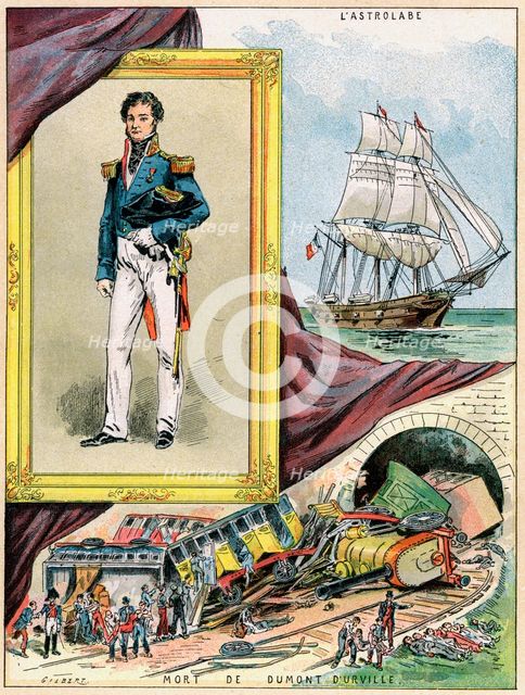 Jules Dumont d'Urville, French explorer and naval officer, 1898. Artist: Gilbert