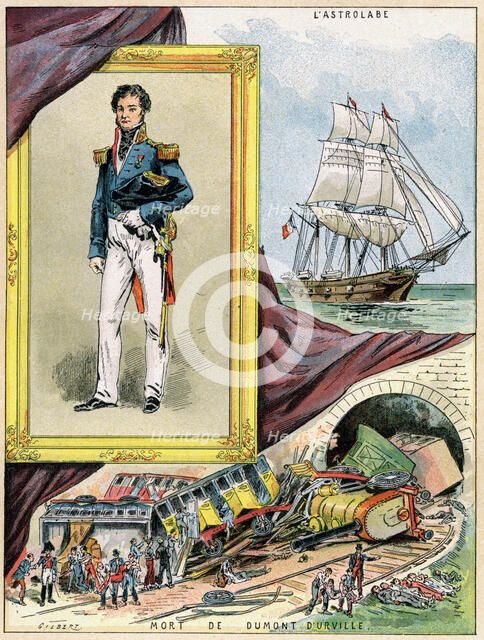 Jules Dumont d'Urville, French explorer and naval officer, 1898. Artist: Gilbert