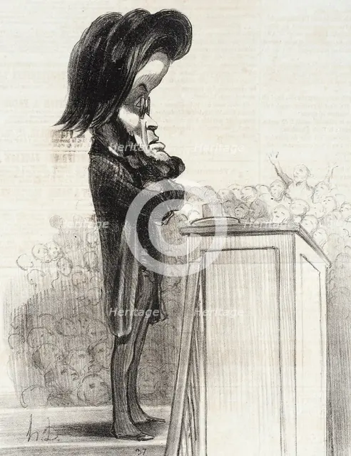 Jules Favre, 1849. Creator: Honore Daumier.