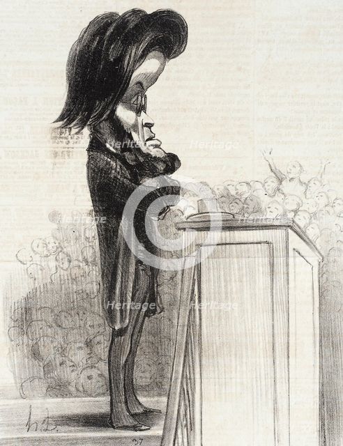 Jules Favre, 1849. Creator: Honore Daumier.