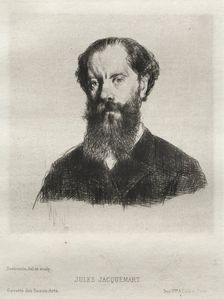 Jules Jacquemart, 1876. Creator: Marcellin Gilbert Desboutin (French, 1823-1902); Gazette des Beaux-Arts