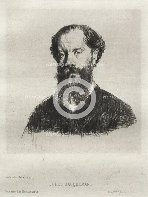 Jules Jacquemart, 1876. Creator: Marcellin Gilbert Desboutin (French, 1823-1902); Gazette des Beaux-Arts.