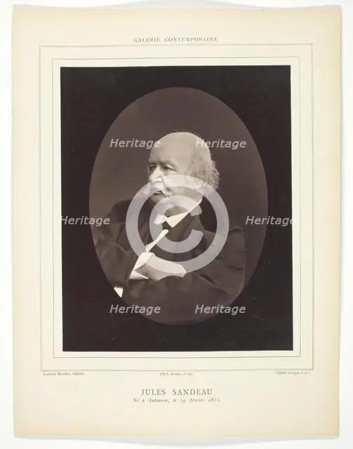 Jules Sandeau, [French writer], c. 1880. Creator: Goupil and Co.