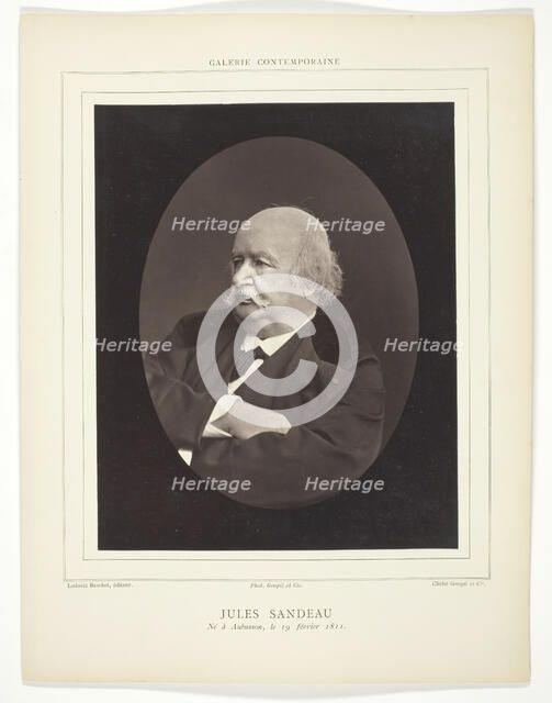 Jules Sandeau, [French writer], c. 1880. Creator: Goupil and Co.
