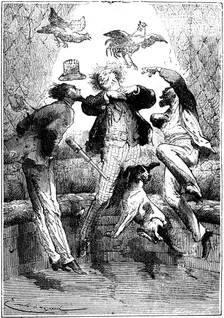 Jules Verne (1828-1905) "Autour de la Lune", 1865. Creator: Unknown