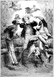 Jules Verne (1828-1905) "Autour de la Lune", 1865. Creator: Unknown