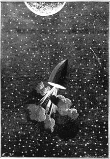 Jules Verne (1828-1905), "Autour de la Lune", 1865. Creator: Unknown