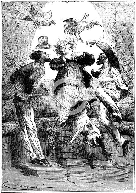 Jules Verne (1828-1905) Autour de la Lune, 1865. Artist: Unknown