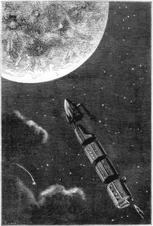 Jules Verne (1828-1905), "De la Terre a la Lune", 1865. Creator: Unknown