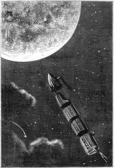 Jules Verne (1828-1905), "De la Terre a la Lune", 1865. Creator: Unknown