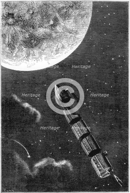 Jules Verne (1828-1905),  "De la Terre a la Lune", 1865. Creator: Unknown.