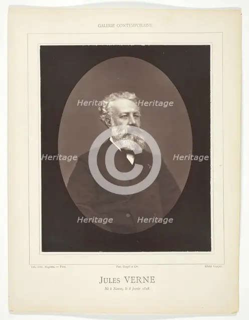 Jules Verne, c. 1876. Creator: Etienne Carjat.