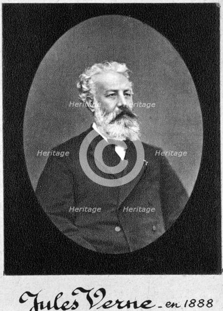 Jules Verne, French adventure and science fiction author, 1888. Artist: Unknown