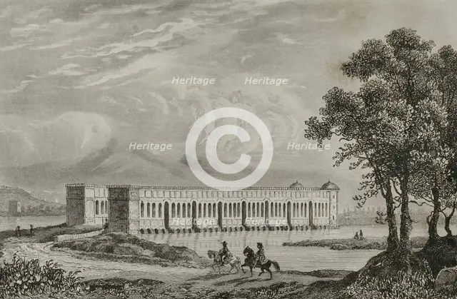 Julfa Bridge, Azerbaidjan, 1838. Creator: Vanderburch.