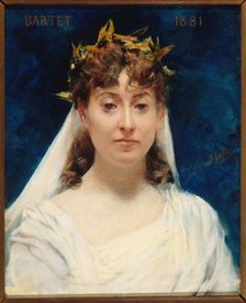 Julia Bartet (1854-1941), member of the Comédie-Française., between 1883 and 1893. Creator: Aime Morot