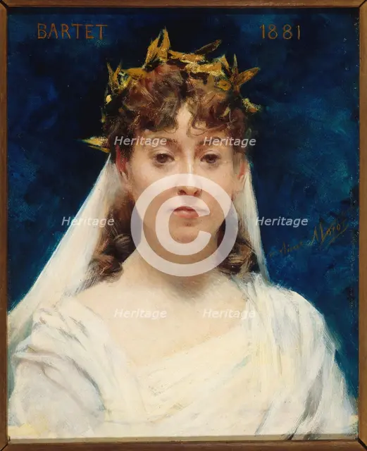 Julia Bartet (1854-1941), member of the Comédie-Française., between 1883 and 1893. Creator: Aime Morot.