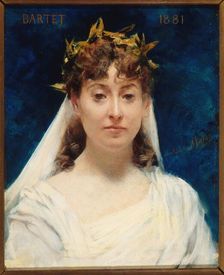 Julia Bartet (1854-1941), member of the Comédie-Française., between 1883 and 1893. Creator: Aime Morot