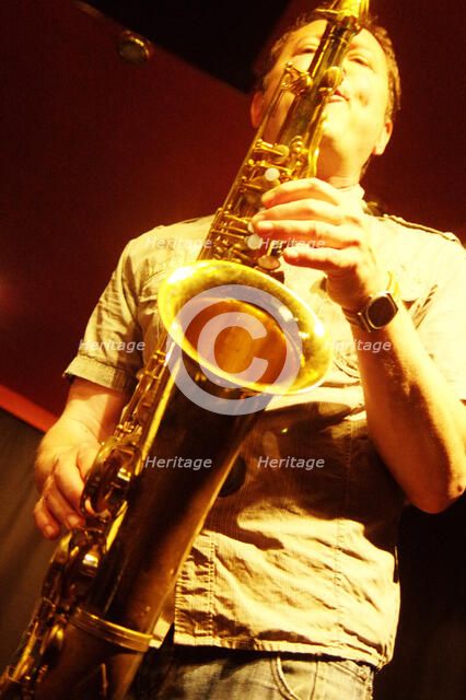 Julian Nicholas, Nigel Thomas Quintet, Verdict Jazz Club, Brighton, East Sussex, June 2023. Creator: Brian O'Connor.