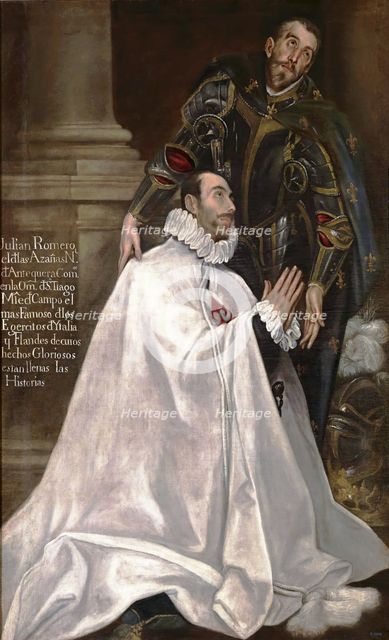 Julian Romero de las Azanas and his patron St. Julian, between 1612 and 1618. Creator: El Greco.