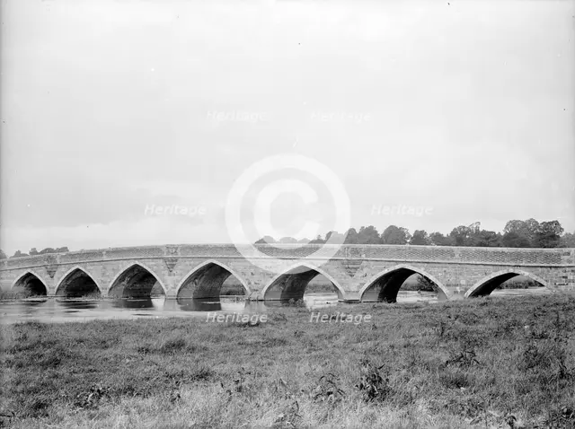 Julian's Bridge across the River Stour at Pamphill, Dorset, 1924. Artist: Nathaniel Lloyd