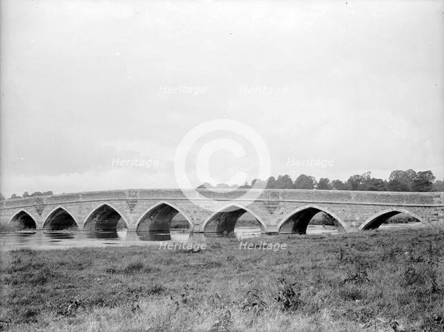 Julian's Bridge across the River Stour at Pamphill, Dorset, 1924. Artist: Nathaniel Lloyd