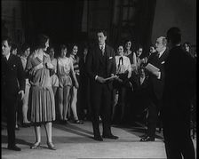 Julian Wylie the Producer Working With His Principle Actors Including Carl Brisson, 1920s. Creator: British Pathe Ltd