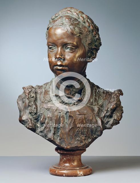 Julie von Benesch at the age of 8, 1889. Creator: Viktor Oskar Tilgner.