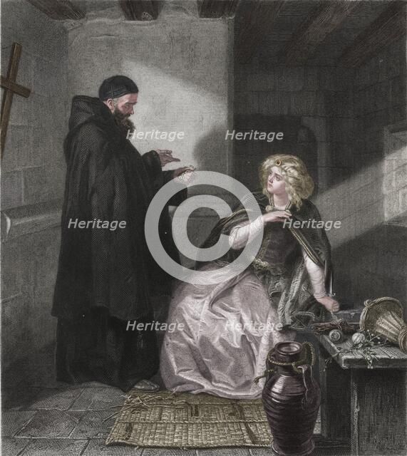 Juliet in the Cell of Friar Lawrence, 1867. Artist: Herbert Bourne.