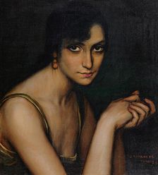 Julita Cerdá, 1922-1925. Creator: Romero de Torres, Julio (1874-1930)