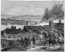 Julius Caesar laying siege to Alesia, Gaul, 52 BC (1882-1884)