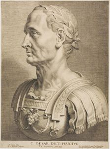 Julius Caesar, Perpetual Dictator, from Twelve Famous Greek and Roman Men, c. 1633. Creator: Boetius Adams Bolswert