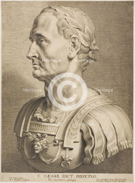 Julius Caesar, Perpetual Dictator, from Twelve Famous Greek and Roman Men, c. 1633. Creator: Boetius Adams Bolswert.