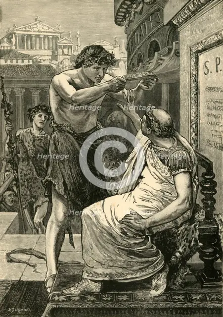 'Julius Caesar Refusing The Crown Offered By Antony', 1890.   Creator: Unknown.