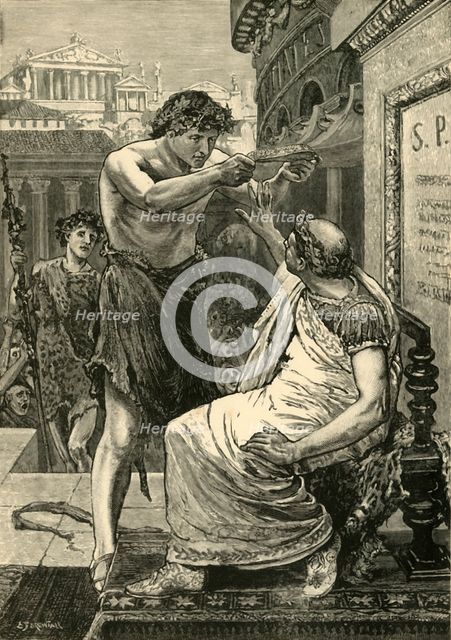 'Julius Caesar Refusing The Crown Offered By Antony', 1890.   Creator: Unknown.