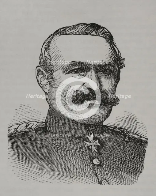Julius von Bose (1809-94), Prussian general who led the Prussian XI Corps..., 1870.  Creator: Unknown.