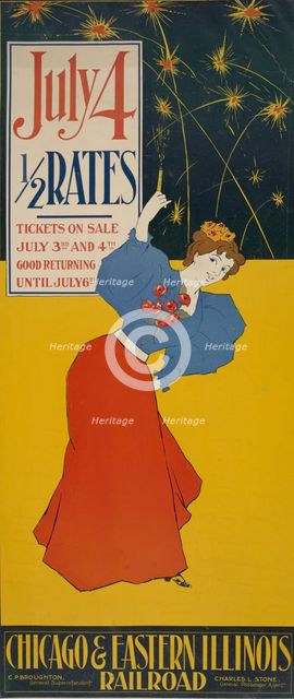July 4 ½ rates [..] Chicago & Eastern Illinois Railroad, c1895 - 1917. Creator: Unknown.