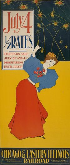 July 4 ½ rates [..] Chicago & Eastern Illinois Railroad, c1895 - 1917. Creator: Unknown