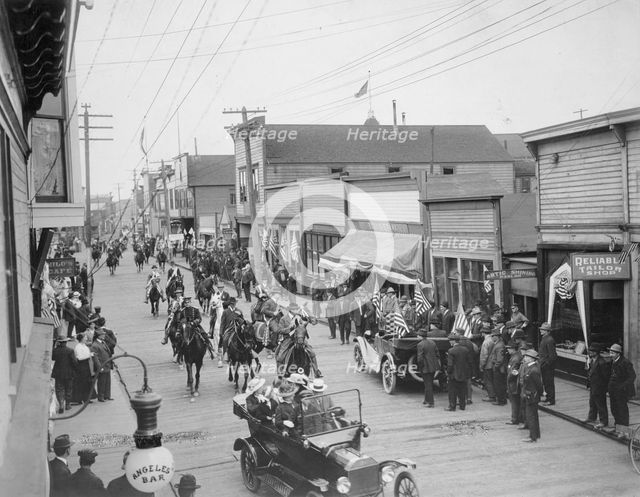 July 4th parade on Front Street, 1916. Creator: Unknown.