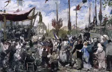 July 14, 1880, inauguration of the monument to the Republic, 1881. Creator: Alfred Philippe Roll