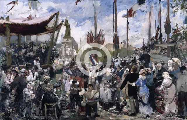 July 14, 1880, inauguration of the monument to the Republic, 1881. Creator: Alfred Philippe Roll.