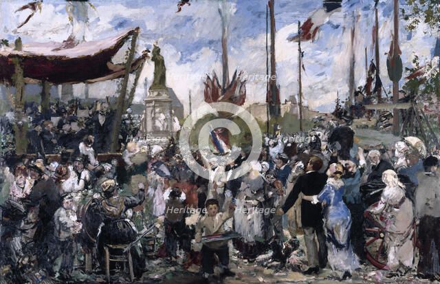 July 14, 1880, inauguration of the monument to the Republic, 1881. Creator: Alfred Philippe Roll.
