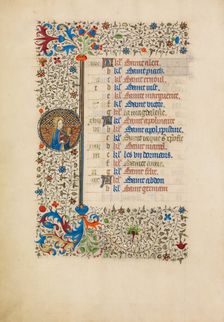 July Calendar Page: Mary Magdalene; Book of Hours, about 1440-1450. Creator: Workshop of the Bedford Master