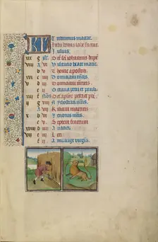 July Calendar Page: Reaping: Leo; Arenberg Hours, early 1460s. Creator: Workshop of Willem Vrelant