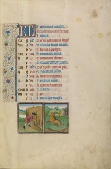 July Calendar Page: Reaping: Leo; Arenberg Hours, early 1460s. Creator: Workshop of Willem Vrelant