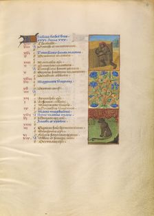 July Calendar Page; Reaping; Leo; Katherine Hours, about 1480-1485. Creator: Unknown