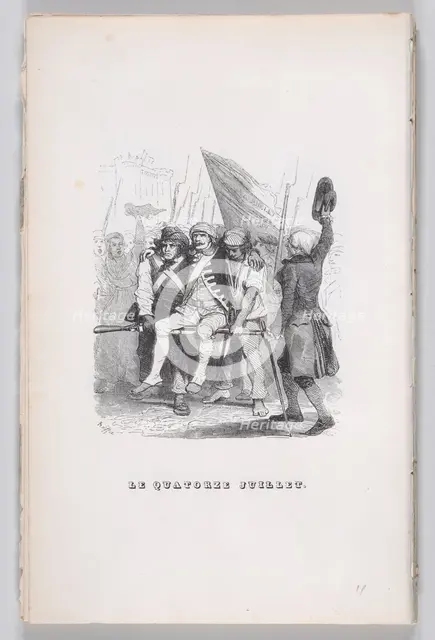 July Fourteenth, from The Complete Works of Béranger, 1836. Creators: Auguste Raffet, Lacoste, Eugène Guillaumot.