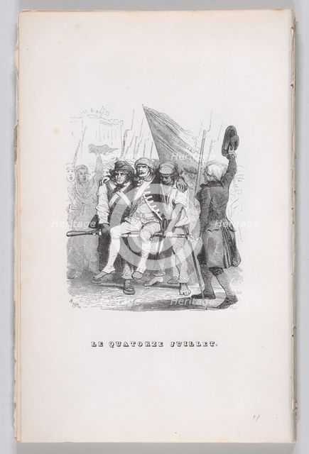 July Fourteenth, from The Complete Works of Béranger, 1836. Creators: Auguste Raffet, Lacoste, Eugène Guillaumot.