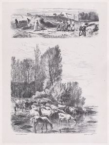 July from Album of Rustic Subjects, 1859. Creator: Jacques-Adrien Lavieille