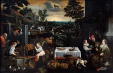 July (from the series The Seasons'), late 16th or early 17th century. Artist: Leandro Bassano