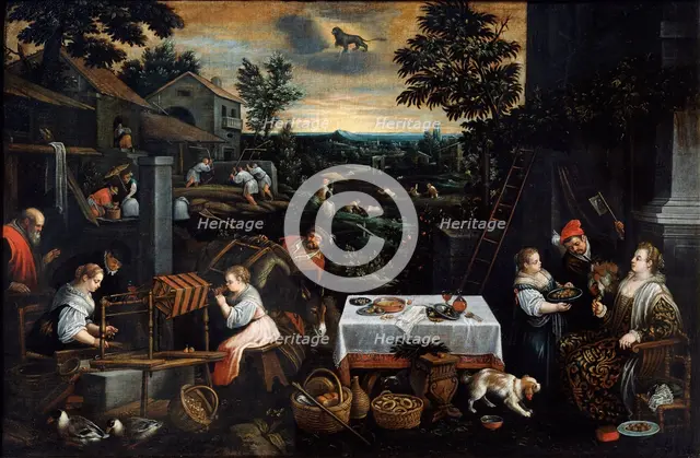 'July' (from the series 'The Seasons'), late 16th or early 17th century. Artist: Leandro Bassano